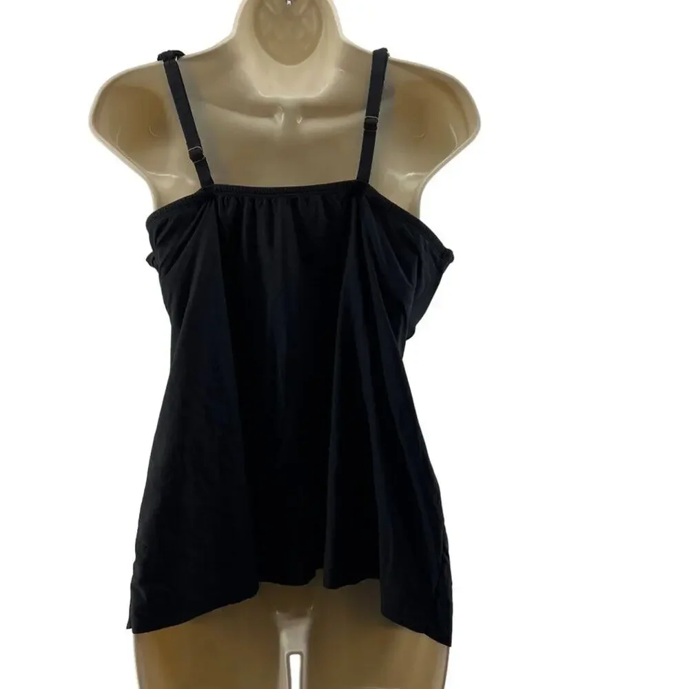Miraclesuit Women's Solid Plunge Underwire Tankini Swim Top 6518614 Size 36D